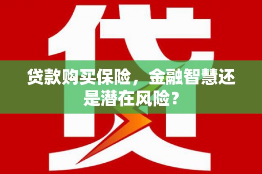 龙江贷款购买保险，金融智慧还是潜在风险？