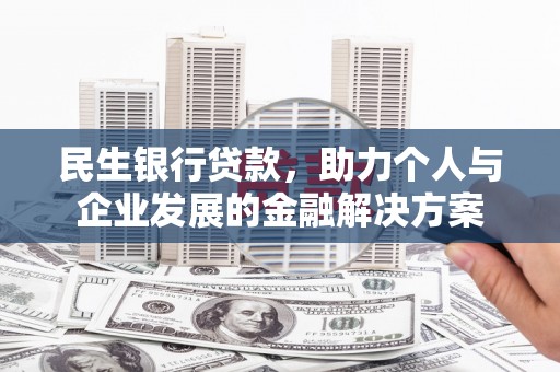 龙江民生银行贷款，助力个人与企业发展的金融解决方案