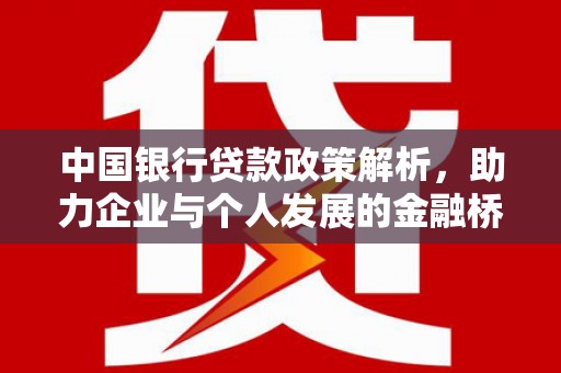 龙江中国银行贷款政策解析，助力企业与个人发展的金融桥梁
