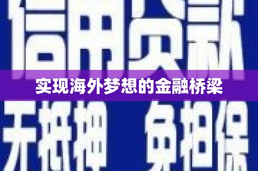 龙江实现海外梦想的金融桥梁