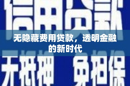 龙江无隐藏费用贷款，透明金融的新时代