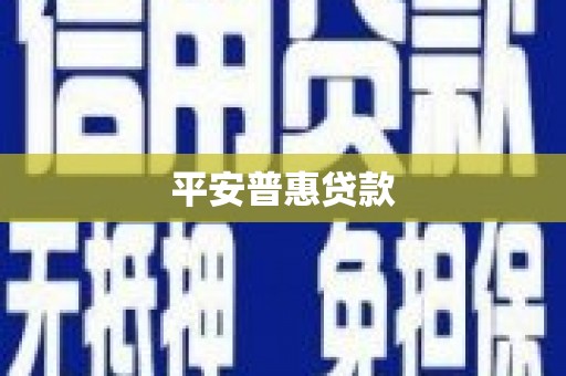 龙江平安普惠贷款