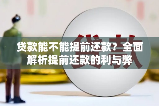 龙江贷款能不能提前还款？全面解析提前还款的利与弊