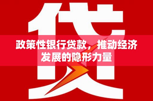 龙江政策性银行贷款，推动经济发展的隐形力量