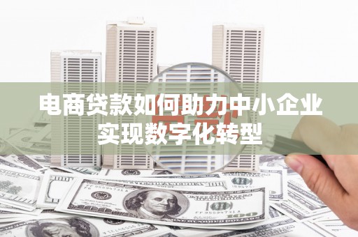 龙江电商贷款如何助力中小企业实现数字化转型