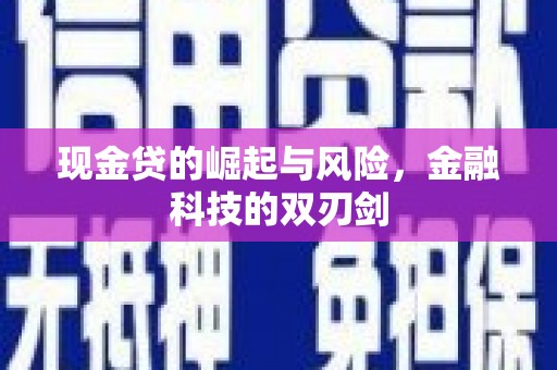 龙江现金贷的崛起与风险，金融科技的双刃剑