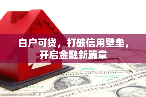 龙江白户可贷，打破信用壁垒，开启金融新篇章