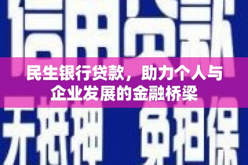 龙江民生银行贷款，助力个人与企业发展的金融桥梁