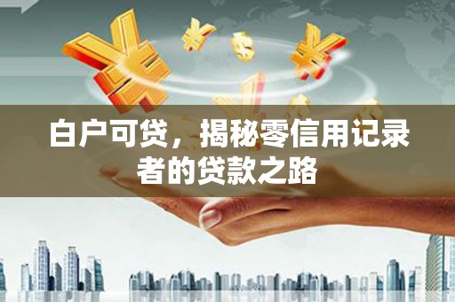 龙江白户可贷，揭秘零信用记录者的贷款之路