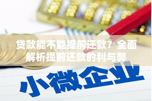 龙江贷款能不能提前还款？全面解析提前还款的利与弊