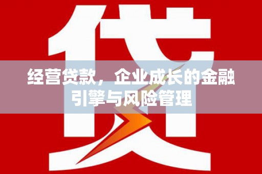 龙江经营贷款，企业成长的金融引擎与风险管理