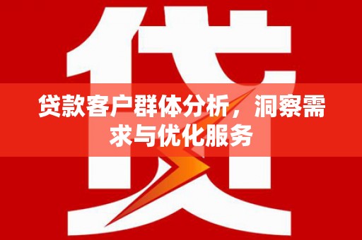 龙江贷款客户群体分析，洞察需求与优化服务